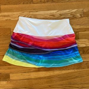 Lucky in Love rainbow tiered tennis skirt. Size small (4-6)